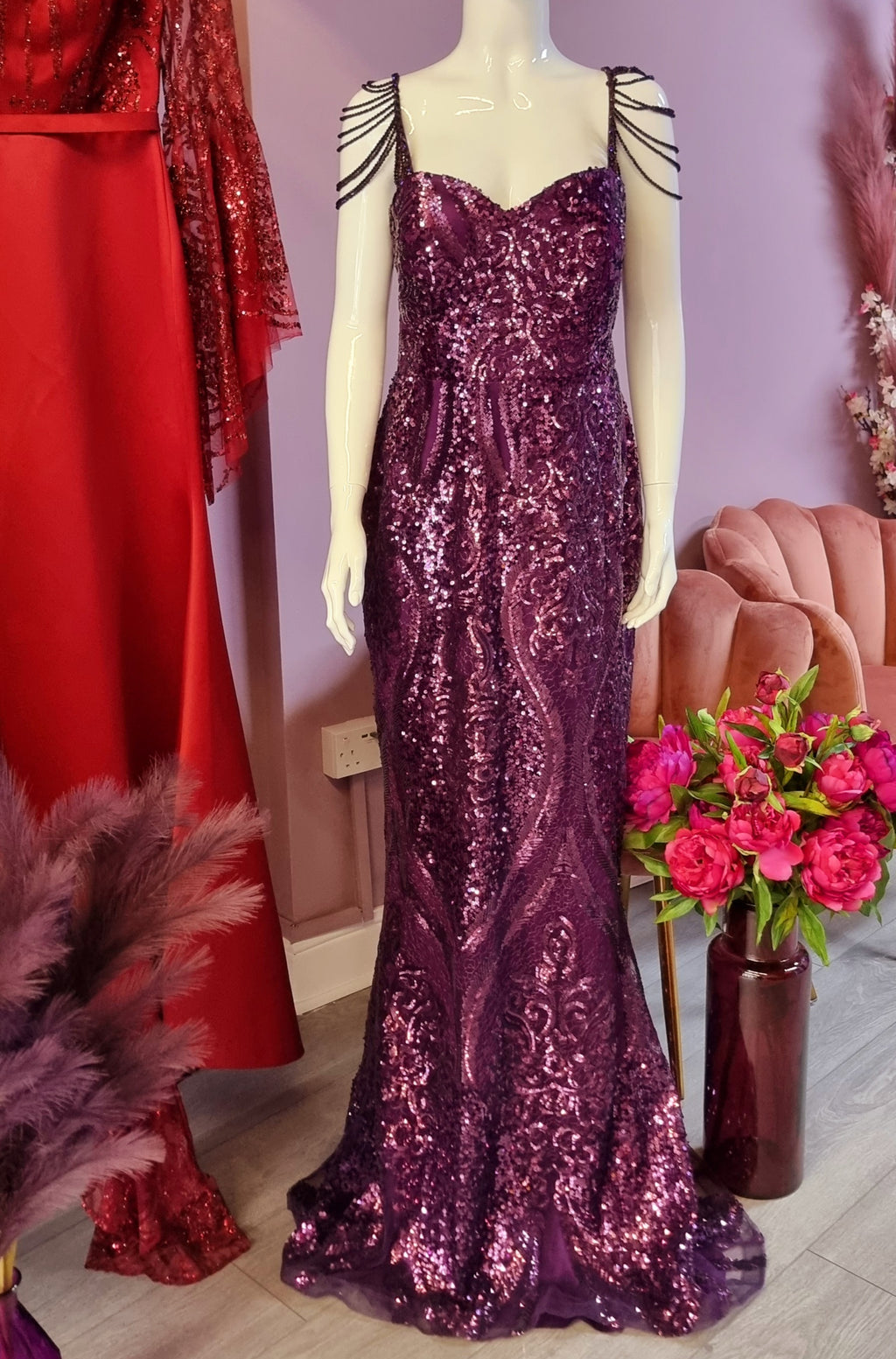 Sequin evening dress