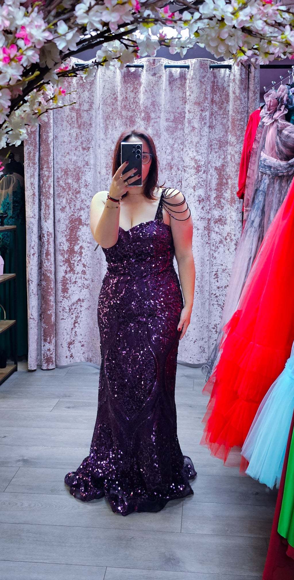 Sequin evening dress