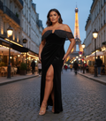 Velvet evening dress