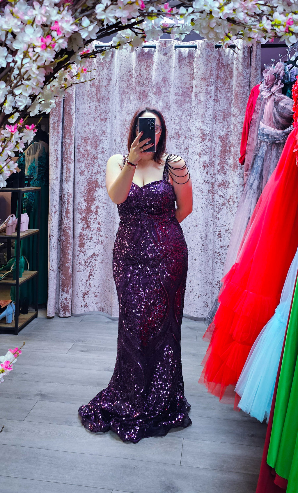 Sequin evening dress