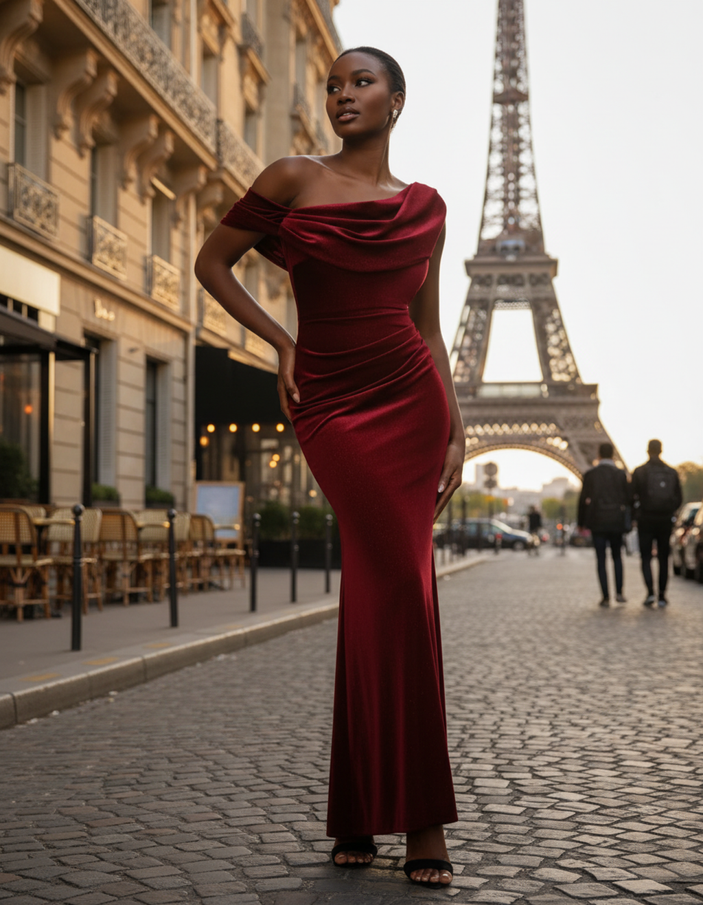 Velvet evening dress