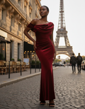 Velvet evening dress