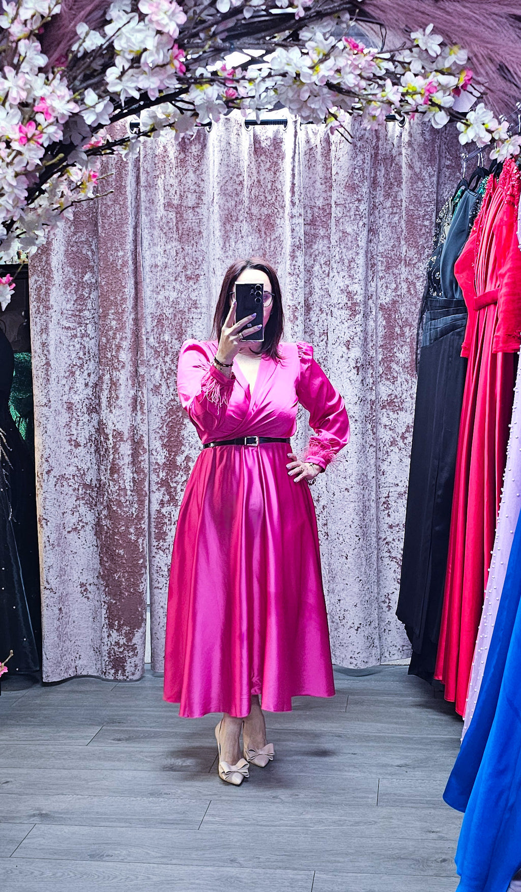 Satin cocktail dress