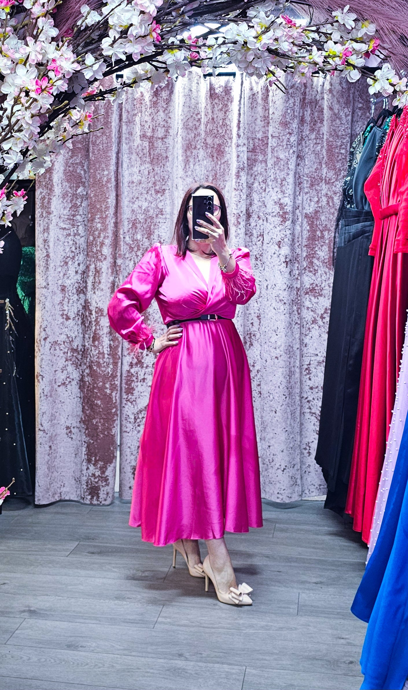 Satin cocktail dress